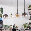 Koyoto hanging light, globe light, pendant light Amber, clear, Smoke-coloured, 4-light sources