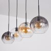 Koyoto hanging light, globe light, pendant light Amber, clear, Smoke-coloured, 4-light sources