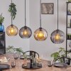 Koyoto hanging light, globe light, pendant light Amber, Smoke-coloured, 4-light sources