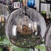 Koyoto hanging light, globe light, pendant light Smoke-coloured, 4-light sources