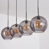 Koyoto hanging light, globe light, pendant light Smoke-coloured, 4-light sources