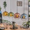 Koyoto hanging light, globe light, pendant light blue, gold, green, clear, coppery, 4-light sources