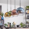Koyoto hanging light, globe light, pendant light blue, gold, green, clear, coppery, 4-light sources
