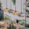 Mertola hanging light, pendant light Amber, Smoke-coloured, 4-light sources