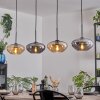 Mertola hanging light, pendant light Amber, Smoke-coloured, 4-light sources