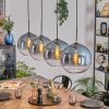Koyoto hanging light, globe light, pendant light blue, clear, 4-light sources