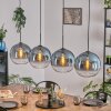 Koyoto hanging light, globe light, pendant light blue, clear, 4-light sources