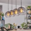 Koyoto hanging light, globe light, pendant light clear, Smoke-coloured, 4-light sources