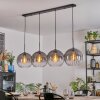 Koyoto hanging light, globe light, pendant light clear, Smoke-coloured, 4-light sources