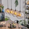Koyoto hanging light, globe light, pendant light Amber, clear, 4-light sources