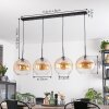 Koyoto hanging light, globe light, pendant light Amber, clear, 4-light sources