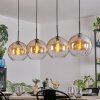 Koyoto hanging light, globe light, pendant light Amber, clear, 4-light sources