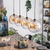 Koyoto hanging light, globe light, pendant light Amber, clear, 4-light sources