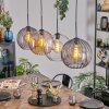 Koyoto hanging light, globe light, pendant light Amber, clear, Smoke-coloured, 4-light sources