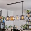 Koyoto hanging light, globe light, pendant light Amber, clear, Smoke-coloured, 4-light sources