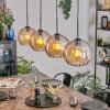 Koyoto hanging light, globe light, pendant light Amber, 4-light sources