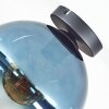 Koyoto ceiling light, globe light 25 cm blue, clear, 1-light source