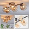 Chehalis ceiling light, globe light Amber, 5-light sources