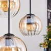 Koyoto hanging light, globe light, pendant light Amber, clear, 4-light sources