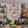 Koyoto hanging light, globe light, pendant light Amber, clear, 4-light sources
