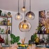 Koyoto hanging light, globe light, pendant light Amber, clear, Smoke-coloured, 4-light sources