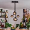 Koyoto hanging light, globe light, pendant light 30 cm Smoke-coloured, 4-light sources