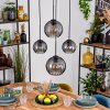 Koyoto hanging light, globe light, pendant light 30 cm Smoke-coloured, 4-light sources