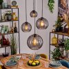Koyoto hanging light, globe light, pendant light 30 cm Smoke-coloured, 4-light sources