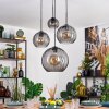 Koyoto hanging light, globe light, pendant light 30 cm Smoke-coloured, 4-light sources