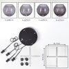Koyoto hanging light, globe light, pendant light 30 cm Smoke-coloured, 4-light sources