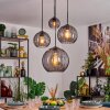 Koyoto hanging light, globe light, pendant light 30 cm Smoke-coloured, 4-light sources