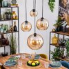 Koyoto hanging light, globe light, pendant light Amber, 4-light sources