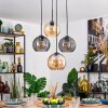 Koyoto hanging light, globe light, pendant light 35 cm Amber, Smoke-coloured, 4-light sources