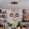 Koyoto hanging light, globe light, pendant light 35 cm Amber, Smoke-coloured, 4-light sources