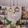Koyoto hanging light, globe light, pendant light Amber, clear, Smoke-coloured, 4-light sources