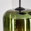 Lauden hanging light, pendant light blue, green, clear, Smoke-coloured, 3-light sources