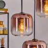 Lauden hanging light, pendant light clear, coppery, 3-light sources