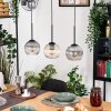 Koyoto hanging light, globe light, pendant light Ecru, black, 3-light sources