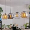 Koyoto hanging light, globe light, pendant light Amber, clear, Smoke-coloured, 4-light sources