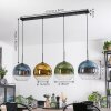 Koyoto hanging light, globe light, pendant light blue, gold, green, clear, 4-light sources