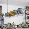Koyoto hanging light, globe light, pendant light blue, gold, green, clear, 4-light sources