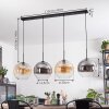 Koyoto hanging light, globe light, pendant light Amber, clear, Smoke-coloured, 4-light sources