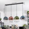 Koyoto hanging light, globe light, pendant light blue, green, clear, coppery, 4-light sources