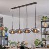 Mertola hanging light, pendant light Smoke-coloured, 4-light sources