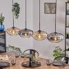 Mertola hanging light, pendant light Amber, clear, Smoke-coloured, 4-light sources