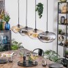 Mertola hanging light, pendant light Amber, clear, Smoke-coloured, 4-light sources