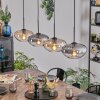 Mertola hanging light, pendant light Amber, clear, Smoke-coloured, 4-light sources