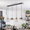 Mertola hanging light, pendant light Amber, clear, Smoke-coloured, 4-light sources