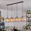 Koyoto hanging light, globe light, pendant light Amber, clear, 4-light sources