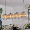 Koyoto hanging light, globe light, pendant light Amber, clear, 4-light sources